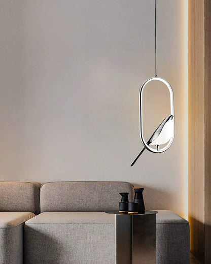 Lampadari a sospensione a LED per uccelli gazza girevoli per interni per lampade a sospensione a soffitto a linea regolabile da comodino per cucina e pranzo