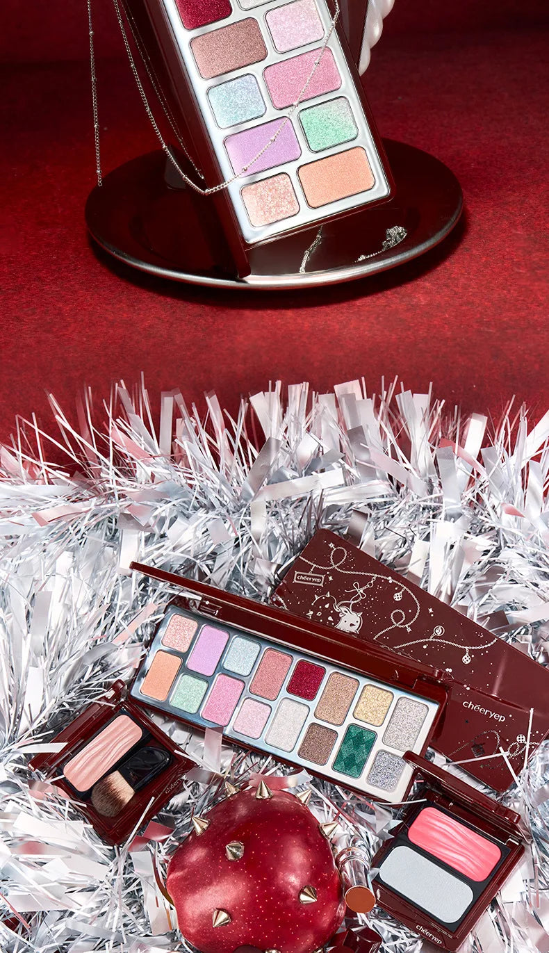 Qianyan Cheeryep Nuova Palette Ombretti 16 Colori Qianyan Glitter Camaleonte Opaco Perlescente Flash Plate Qian Yan Cowherd Sequins