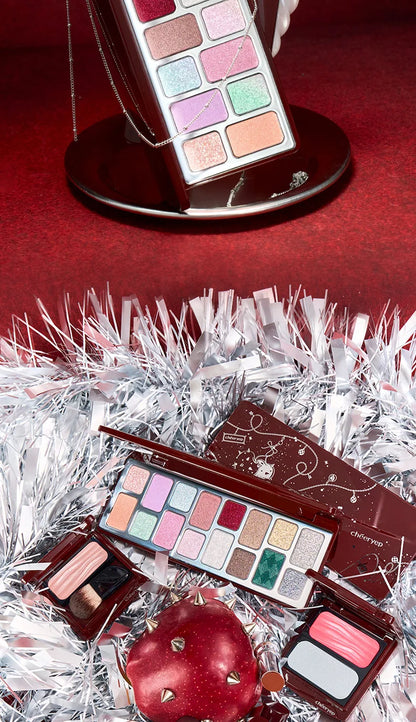 Qianyan Cheeryep Nuova Palette Ombretti 16 Colori Qianyan Glitter Camaleonte Opaco Perlescente Flash Plate Qian Yan Cowherd Sequins