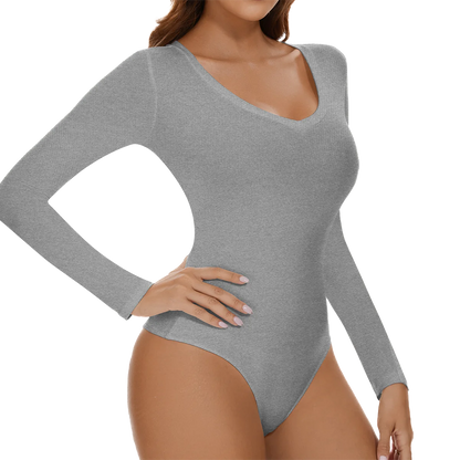 Tuta con scollo a V profondo tuta da donna a maniche lunghe Shapewear Shaper Lady Sexy uscire top abiti per il corpo vestiti caldi femminili autunno inverno