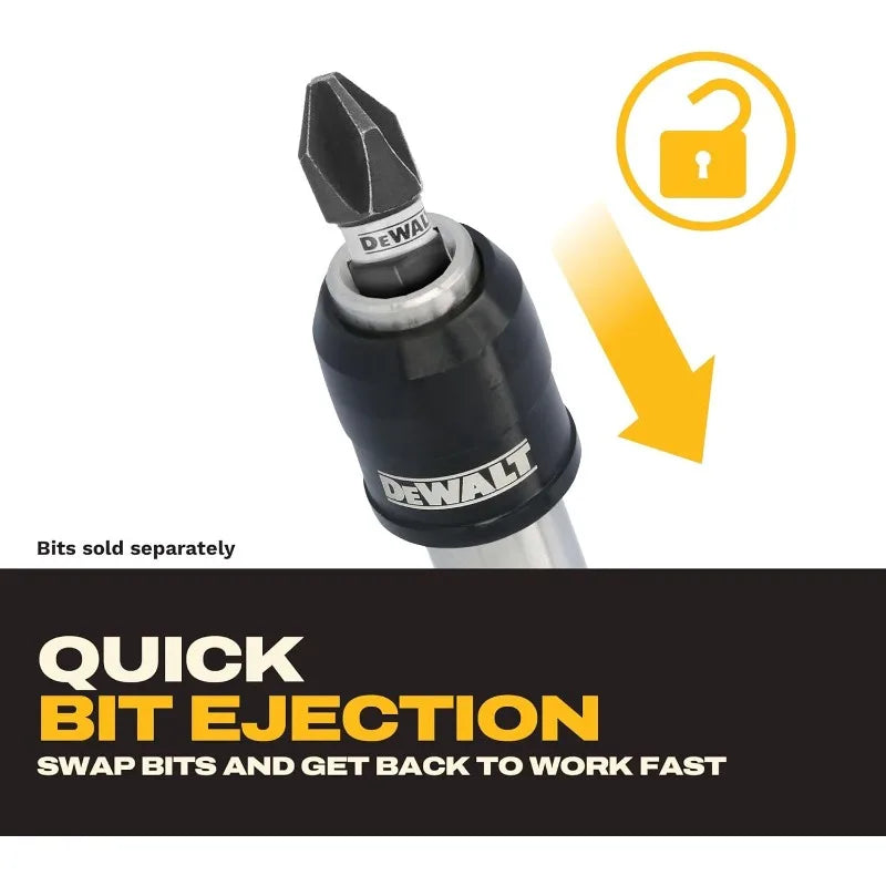 Set di Portabiti a Portachiavi DEWALT, Attacco Esagonale da 1/4'', Portabiti in Metallo Autobloccante Durevole, DWAFHLDKC5
