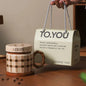 Tazze in ceramica retrò creative, alto livello di aspetto, tazze famose in Internet, souvenir di lusso leggero, tazze da caffè con LIDS