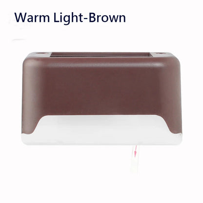 Lampada da gradino solare a LED bianca calda, luci da giardino per esterni, decorazione per balcone impermeabile, per recinzione per scale da patio