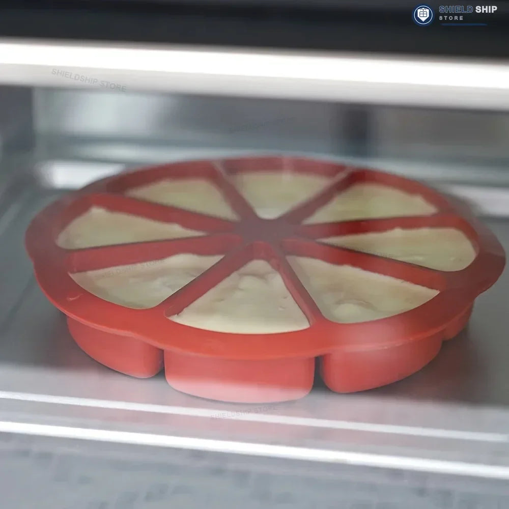 Set di stampi triangolari in silicone per torte - adatti a teglie da forno antiaderenti con 8 cavità, ideali per brownies, pancake, cupcake, ecc.