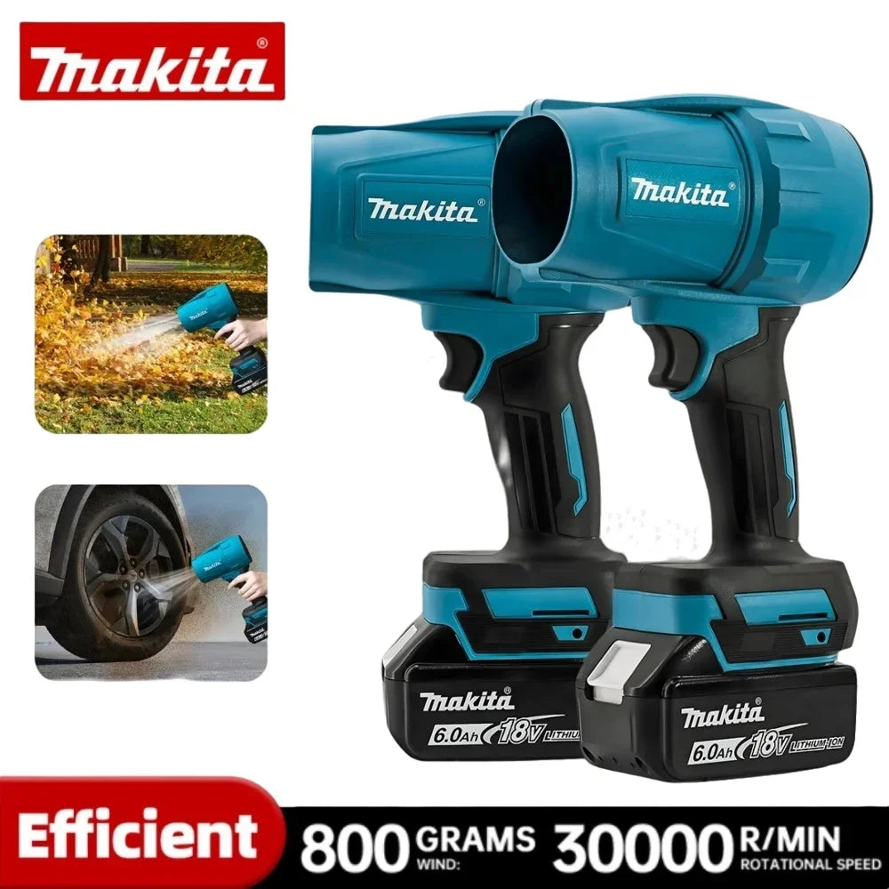 Soffiatore ad alta potenza Makita M306, 1080 W, con elevata capacità di asciugatura, ideale per lavare auto e rimuovere l'acqua dalle superfici.