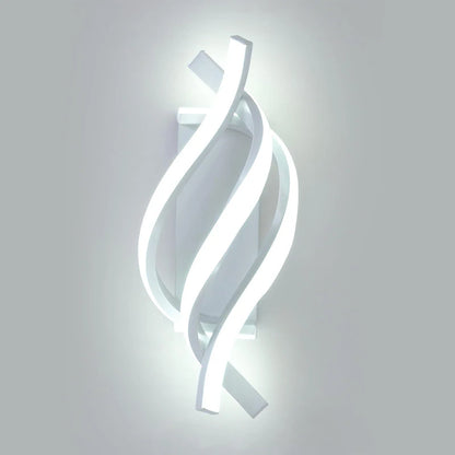 Lampada da parete moderna a LED Linea domestica Decorazione Lampada da parete Soggiorno Sfondo Muro Camera da letto Testiera Illuminazione bianca nera Lustro