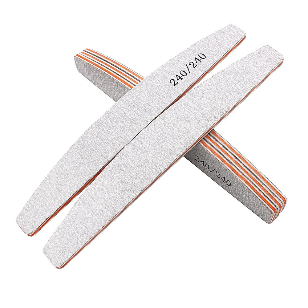 5 pz/lotto lima per unghie Mix Color Limas 80/100/150/180/240 grana professionale carta vetrata rimozione cuticole Buffer File Set di strumenti per Manicure