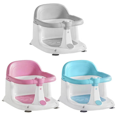 Seggiolino da bagno per neonati di 6 mesi in su, sedile da bagno per sedersi, sedia da vasca per neonati antiscivolo con 4 ventose, ottimi regali per la doccia