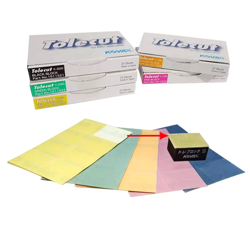Giappone Kovax 2000 Grana Vernice per auto Punto di polvere Rettifica Lucidatura Carta vetrata Rimozione delle imperfezioni fini Carta vetrata di bellezza per finitura auto