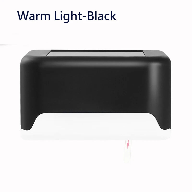 Lampada da gradino solare a LED bianca calda, luci da giardino per esterni, decorazione per balcone impermeabile, per recinzione per scale da patio