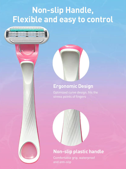 Rasoio Gillette Venus Tropical Mini Rosa con Striscia Lubrificante CloudSense e 3 Lame Flottanti per una Rasatura Liscia (1 Pezzo)