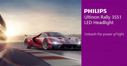 Philips LED H7 Ultinon Rally 3551 Potenza massima 50W 4500LM Faro per auto 6500K Lampade LED bianche Max Lumen Watt PX26d LUM11972U3551X2