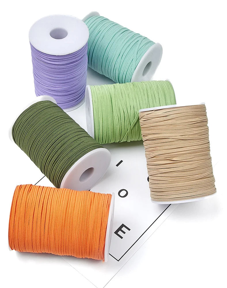 3mm 6mm Elastico colorato Elastico per cucire Nastro elastico Elastico in spandex Fascia per cucire Tessuto Accessori per indumenti fai da te 10 anni