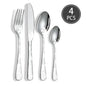 Set di posate in acciaio inossidabile con incisione laser Rose Cat, 4/15/25/40 pezzi, coltello, forchetta, cucchiaio, per coppie, stoviglie per feste
