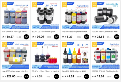250ml 500ml 1000ML DTF Soluzione di pulizia inchiostro per Epson DX4 DX5 DX7 L1800 L805 L800 1390 I3200 Testina di stampa DTF liquido per la pulizia dell'inchiostro