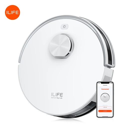 Robot Aspirapolvere ILIFE V30, Navigazione Laser, Aspirazione 10000Pa, Fino a 150 Minuti di Autonomia, Controllo APP, Pulizia Personalizzabile