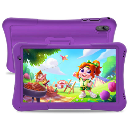 Tablet Android PRITOM da 10 pollici per bambini, 4GB(2+2)+32GB, Quad Core, 6000 mAh, WiFi 6, doppia fotocamera, Bluetooth, tablet per bambini piccoli