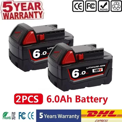 Batteria sostitutiva da 18 V 12,0 Ah, compatibile Milwaukee M18 - Batteria ricaricabile agli ioni di litio 21700 a 15 celle Modello M18 - 48-11-1815