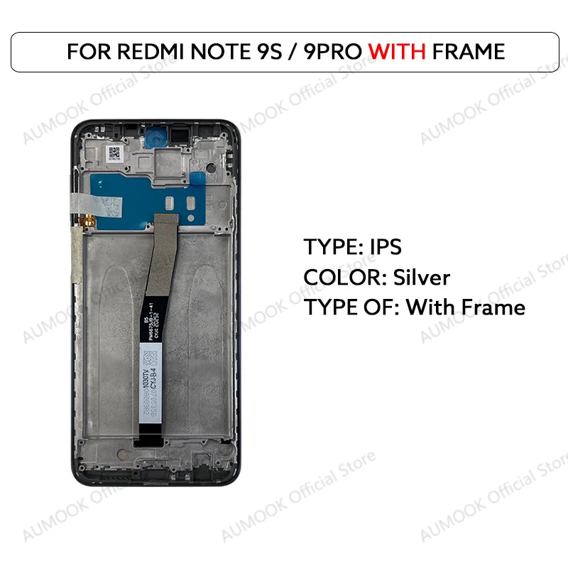 6.67 "Display LCD Per Xiaomi Redmi Nota 9S Nota 9 Pro Touch Screen Digitizer Assembly M2003J6A1G M2003J6B2G Parti di Ricambio