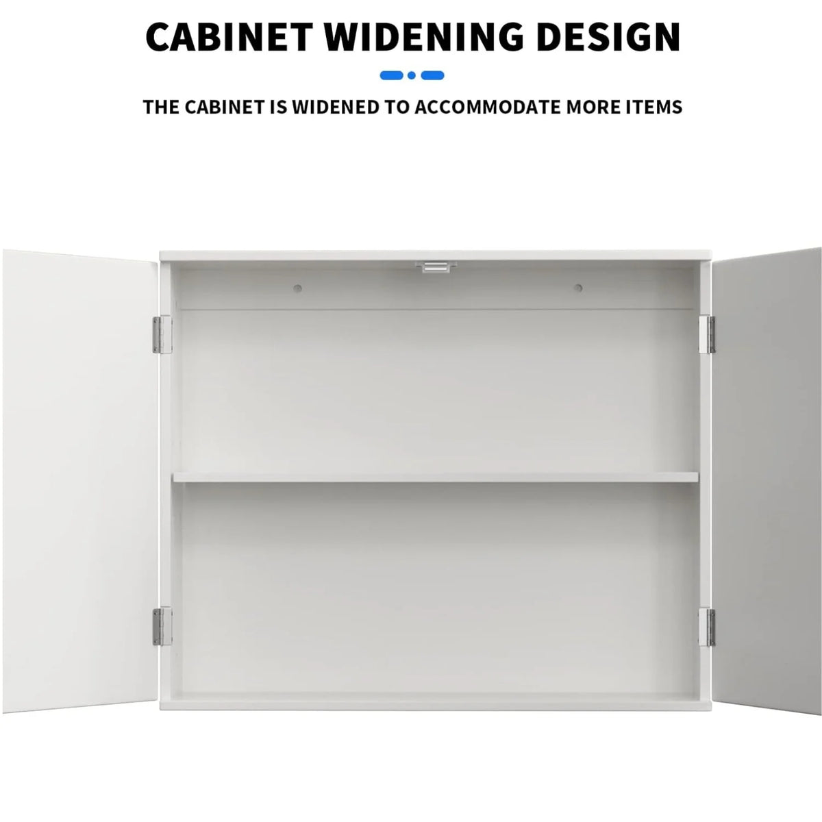 Bianco Mobile da bagno Mobiletto da parete per bagno Mobiletto da cucina con doppie ante e ripiani regolabili Bianco