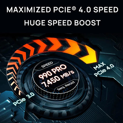 SAMSUNG 990 PRO con dissipatore di calore SSD 1TB 2TB 4TB PCIe Gen 4.0x4 Unità a stato solido NVMe 2.0 M.2 2280 SSD interno per laptop desktop