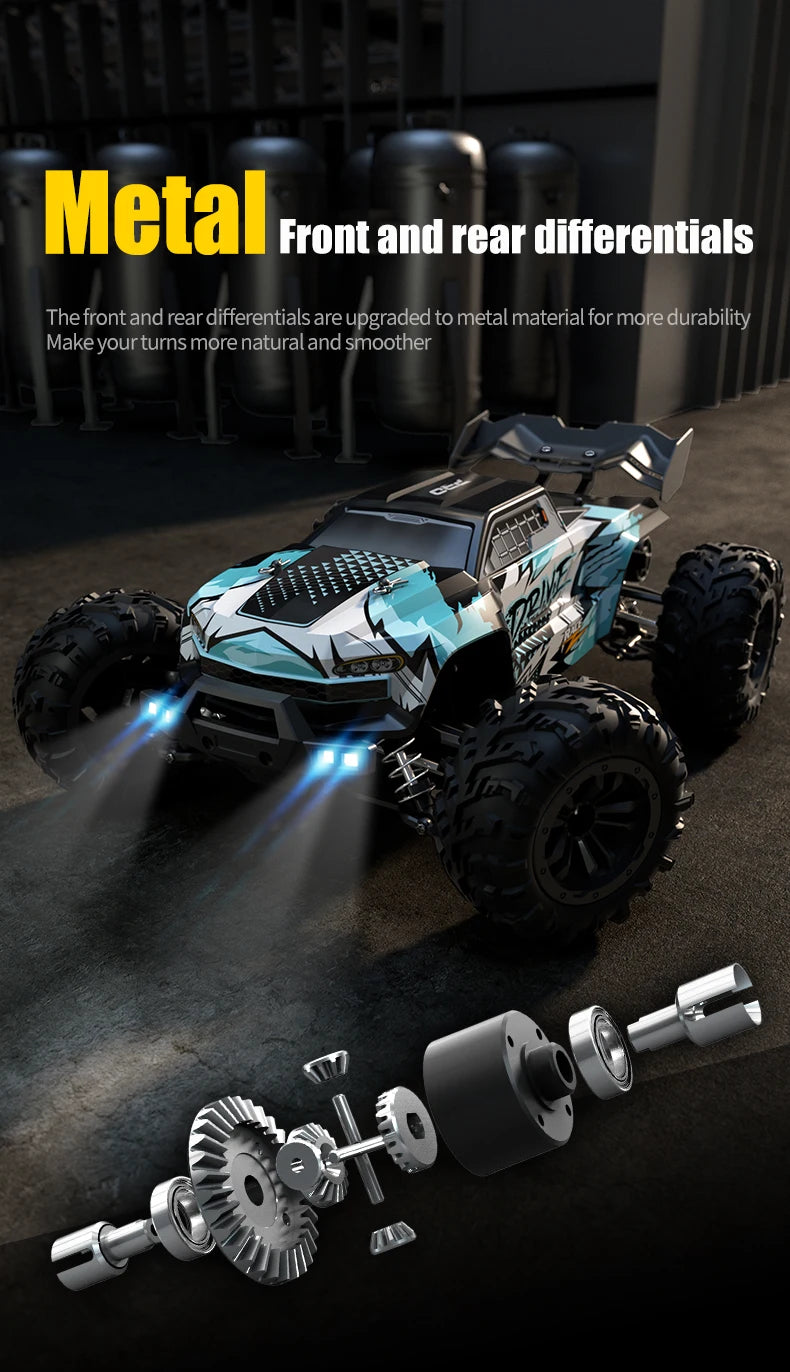 ZWN 1:16 70KM/H o 50KM/H Auto RC 4WD con LED, Auto Telecomandate ad Alta Velocità, Monster Truck da Drift per Bambini Vs Wltoys 144001 Giocattoli