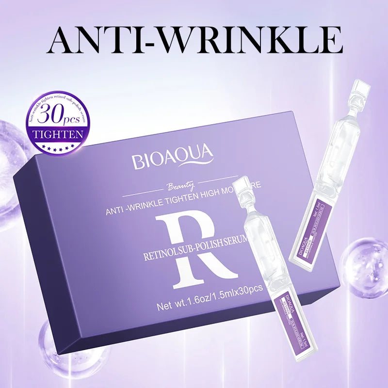 30 pz BIOAQUA Retinolo Vitamina C Siero Viso Set Anti Rughe Anti-età Idratante Sbiancamento Kit Essenza Per Il Viso Cura Della Pelle