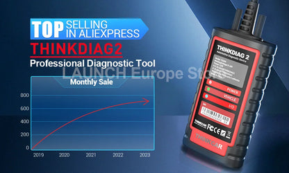 Thinkdiag 2 Ediag Plus Strumenti Diagnostici OBD2 con Protocollo CAN FD, Bluetooth, Codifica ECU, Test Attivo, Scanner OBD2 per Tutti i Sistemi