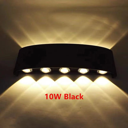 Lampada da parete a LED IP65 AC86-265V/DC12V-24V Illuminazione da giardino impermeabile per esterni Lampada da parete per scale per camera da letto interna in alluminio