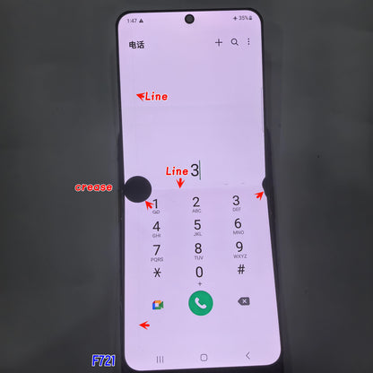 Display LCD Super AMOLED da 6.7'' 100% Testato per Samsung Z Flip 4 SM-F7210 F721 F721W F721U, Schermo Touch Sostitutivo Con Difetti