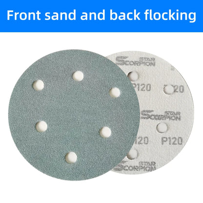 Disco Abrasivo da 5 Pollici a 6 Fori P80-400 per Levigatrice a Secco FESTOOL - Pad Lucidante Durevole