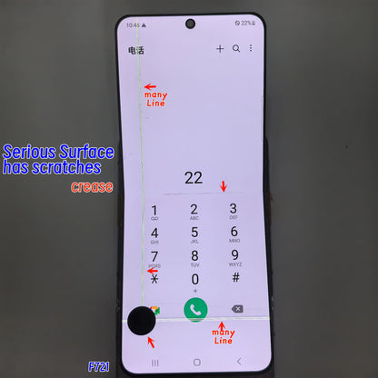 Display LCD Super AMOLED da 6.7'' 100% Testato per Samsung Z Flip 4 SM-F7210 F721 F721W F721U, Schermo Touch Sostitutivo Con Difetti
