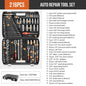 Set di Attrezzi Meccanici Hi-Spec 216 Pezzi, Kit di Utensili Manuali con Chiavi Miste 1/2" 1/4" 3/8", Set di Bussole per Riparazione Auto e Garage