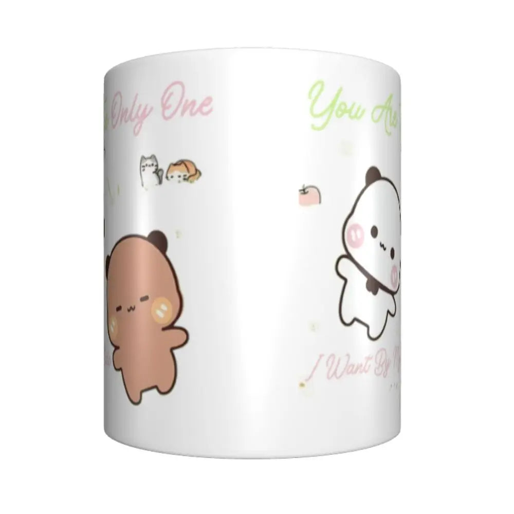 Tazze personalizzate per coppia Bubu Dudu Panda e Brownie Bear Tazza da caffè per tè al latte in ceramica fai-da-te