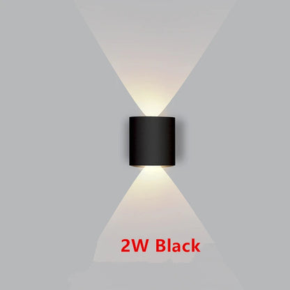 Lampada da parete a LED IP65 AC86-265V/DC12V-24V Illuminazione da giardino impermeabile per esterni Lampada da parete per scale per camera da letto interna in alluminio