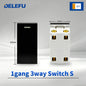 DELEFU Modulo Presa Combinabile Tipo-C Brasile - Uso Domestico - Nero - Assemblaggio Fai-da-te - Presa con Interruttore per Ricarica Rapida USB Tipo-C