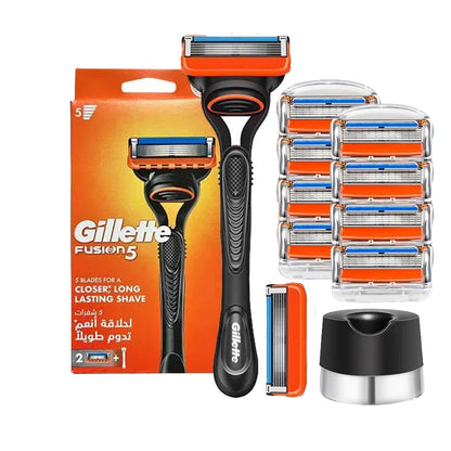 Rasoio di Sicurezza Manuale Gillette Fusion 5 per Uomo con Lame di Ricambio a 5 Strati