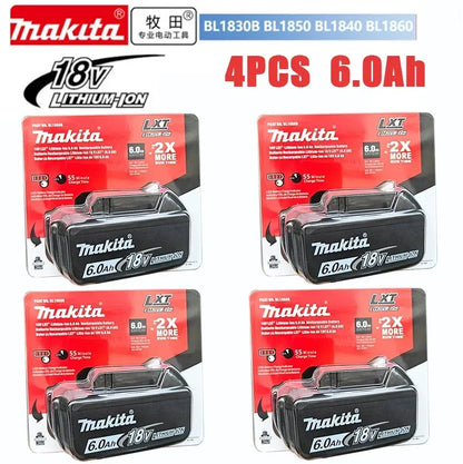 Batteria originale Makita 18V, 5Ah/6Ah, agli ioni di litio, per Makita BL1830, BL1815, BL1860, BL1840. Batteria di ricambio per utensili elettrici Makita.