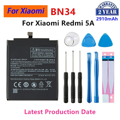 Batteria originale per telefono Xiaomi Mi Redmi Note Mix 2 3 3S 3X 4 4X 4A 4C 5 5A 5S 5X M5 6 6A 7 8 Pro Plus BN43 BN31