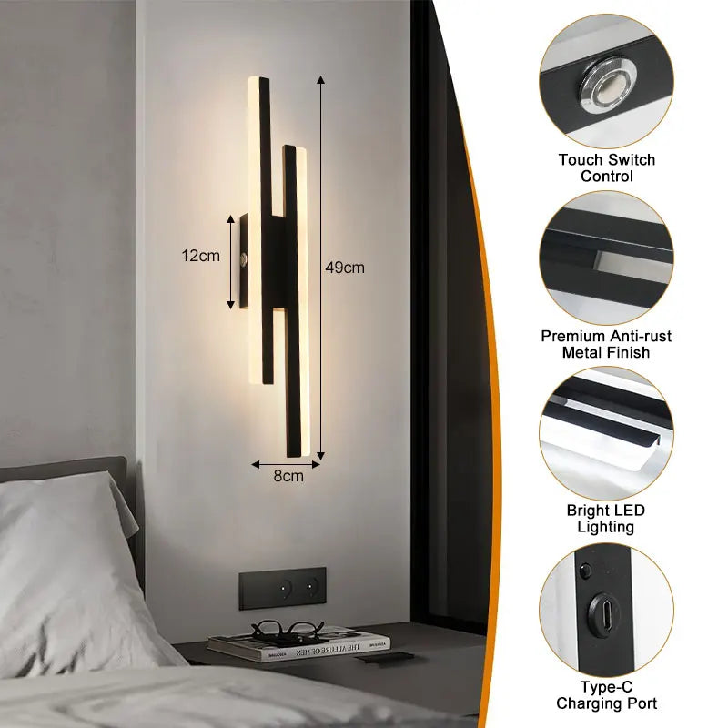 Lampade da Parete a Batteria da 5200mAh, Senza Fili, Ricaricabili, LED per Quadri, Interruttore Touch, Dimmerabili, 3CCT, USB, Telecomando
