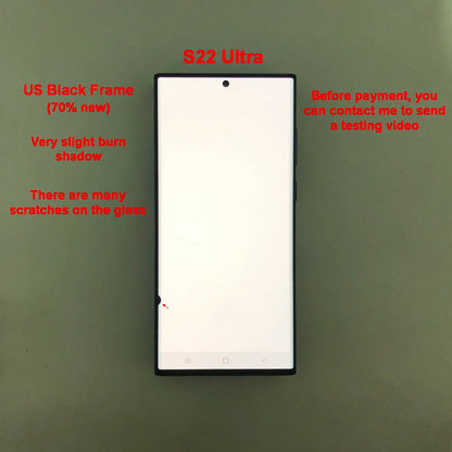 Display Super AMOLED per Samsung Galaxy S22 Ultra LCD SM-S908 S908U S908E, Schermo Touch Digitizer di Ricambio con Difetti
