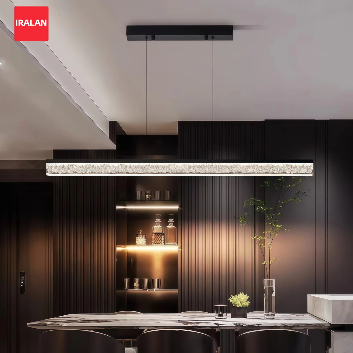 Lampadario a Soffitto Minimalista, Lampada a Sospensione di Lusso per la Casa, Luce Pendente in Acrilico con Telecomando e Dimmer, Lampada da Soffitto