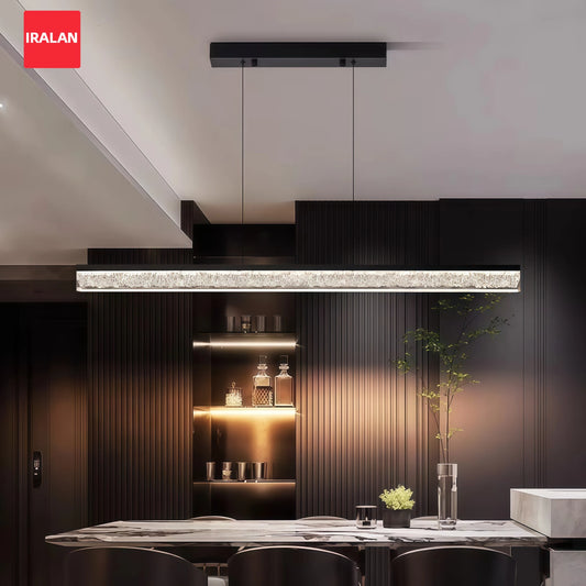 Lampadario a Soffitto Minimalista, Lampada a Sospensione di Lusso per la Casa, Luce Pendente in Acrilico con Telecomando e Dimmer, Lampada da Soffitto