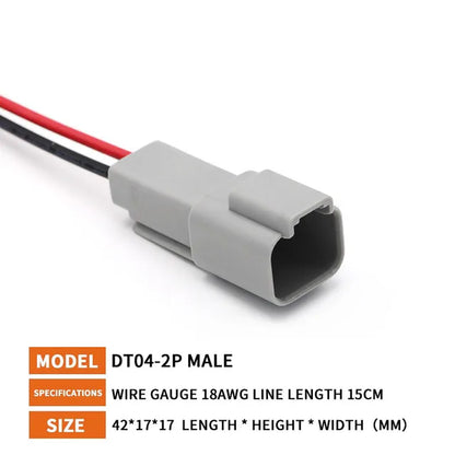 KERE 5/20/100Set DT06 serie 2/3/4/6/8 core12pin connettore elettrico impermeabile presa di corrente con cablaggio da 15cm