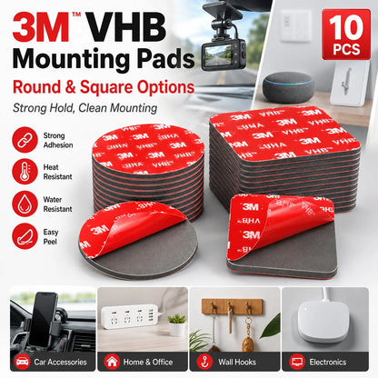 Nastro Biadesivo in Schiuma 3M VHB Originale, Adesivo Resistente per Montaggio Dash Cam, Nero, per Auto e Uso Domestico