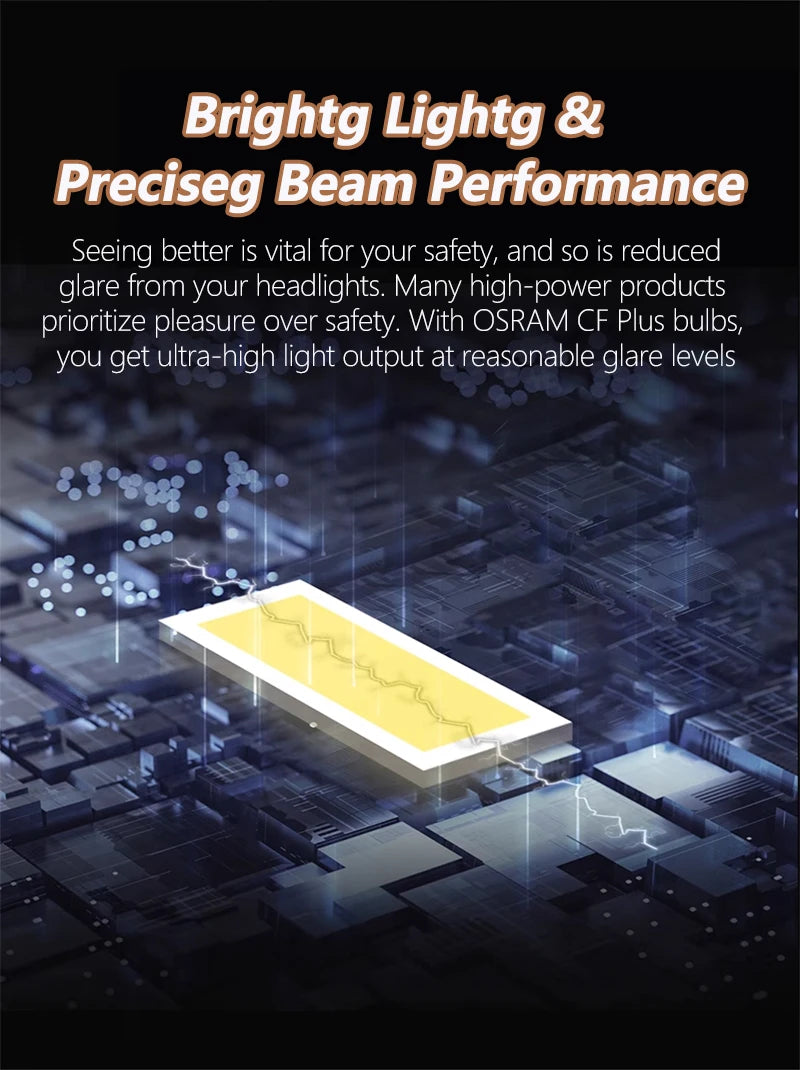 OSRAM LED H4 H7 H11 CF2.0 Plus Faro per auto HB3 HB4 80W Potenza 12/24V Fascio alto e basso 6000K Bianco brillante Upgarde Lampade Fendinebbia