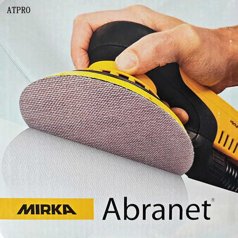 Fogli di Carta Abrasiva Finlandese Mirka da 6 Pollici (150mm) per Levigatura a Secco con Vassoio Autoadesivo - 50 Fogli