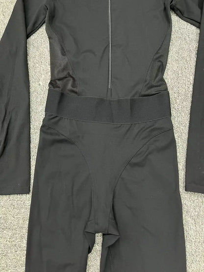 Tuta da donna Set da yoga Tuta intera Pagliaccetti femminili Abbigliamento da yoga ad asciugatura rapida Tute da allenamento Tuta sportiva a maniche lunghe