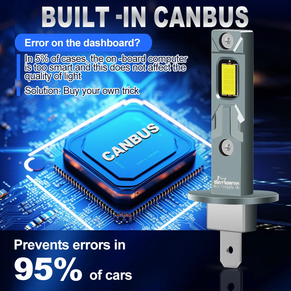 XSTORM H1 Faro LED Canbus 20000LM 80W H11 H4 Lampadine a LED Auto H7 Faro Fendinebbia 8CSP Chip Autor Lampade Plug & Play