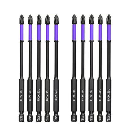 5-60PCS PH2 Set di punte per avvitatore a percussione Set di cacciaviti a croce magnetici Set di punte per trapano a percussione Vite Cacciavite a croce antiscivolo in acciaio legato